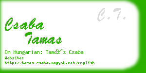 csaba tamas business card